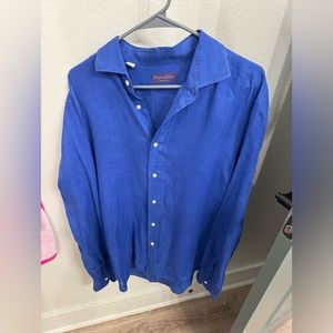 Purple Label Ralph Lauren Royal Blue Linen Shirt